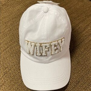 WIFEY Chenille Patch Cotton Baseball Hat Cap NWT